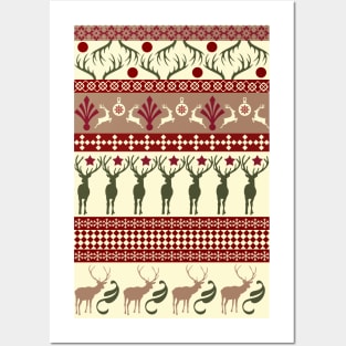 Classic Reindeer Ugly Sweater Posters and Art